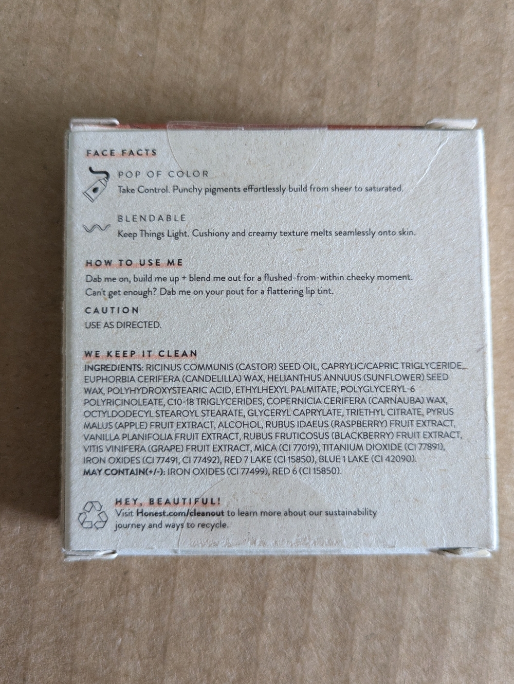 Honest Beauty Creme Cheek + Lip Color 0.10 oz Rose Pink Cruelty Free - Picture 4 of 5